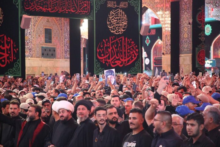 تشییع میلیونی پیکر مطهر رهبر شهید در کربلا